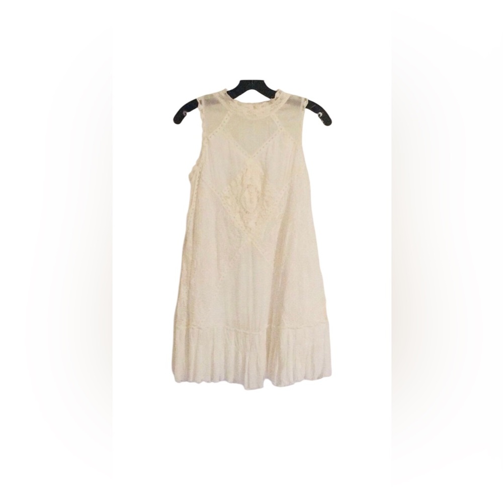 🌸 Free people white lace tank tunic Boho - Picture 10 of 10